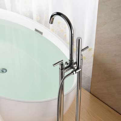 Bathroom Freestanding Double Handle Bathtub Shower Faucet Manufacturers Sink Mixer 2Handles Tap