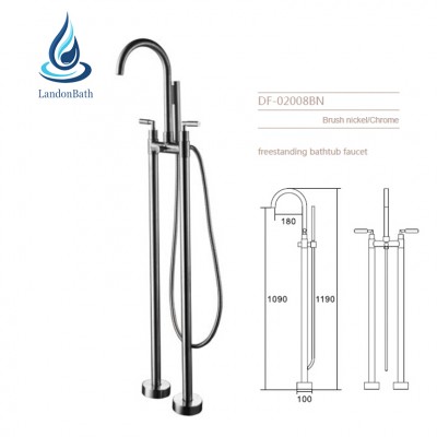 Floor Stand Mounted Bathtub Tap Free Standing Bath Bathtub Shower Mixer Faucet Set