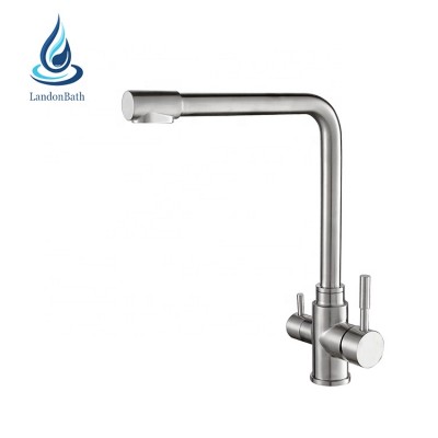 Kaiping luxury double handle kitchen mixer tap purifier faucets filter kitchen taps 3 way drinking water faucet with filter