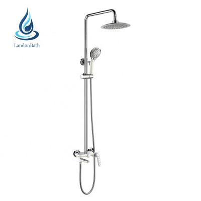 Oem Plumbing Bathroom Fitting Chrome Wall Mounted Swivel Bath Bathroom Shower Rain Fall Taps Faucet Set