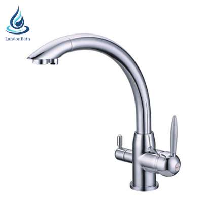 High grade curved neck direct drink 3 way water filter faucet