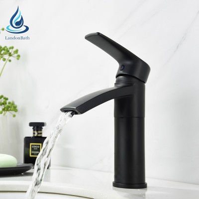 Artistic brass matt-black black sink water saving faucet upc 61-9 nsf bathroom faucet