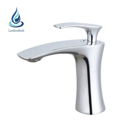 Grifos mezcladores lavabo brass tube single hole bathroom basin mixer tap faucet guangdong