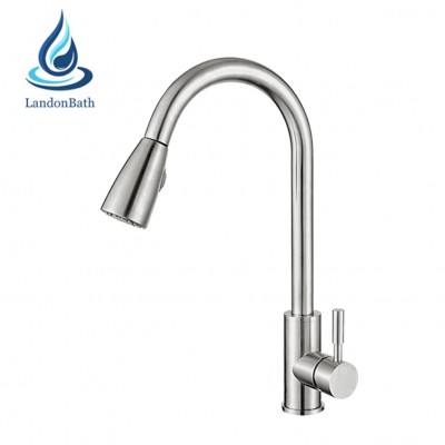 Goose Neck Pulldown Kitchen Faucet Pull Out Spray Tools Mixer Single Handle Tap Type Head Lever Pullout Sink Sprayer