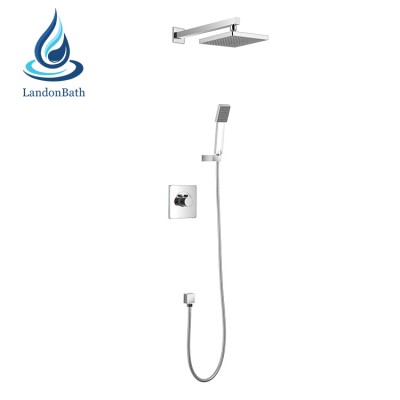 Stainless Steelrain Shower Faucet Single Control Rain Steel Set Brass Bathroom Hand Polished Head Ceilong Moumtwd